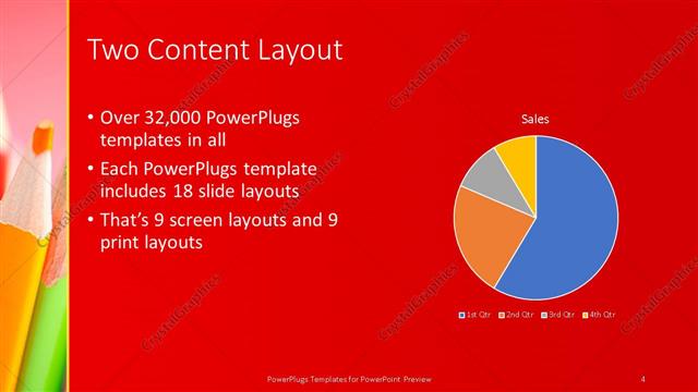 Two Content presentation slide layout