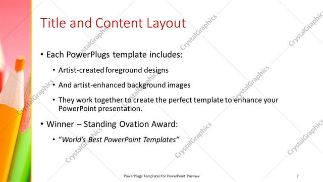 Title and Content presentation slide layout