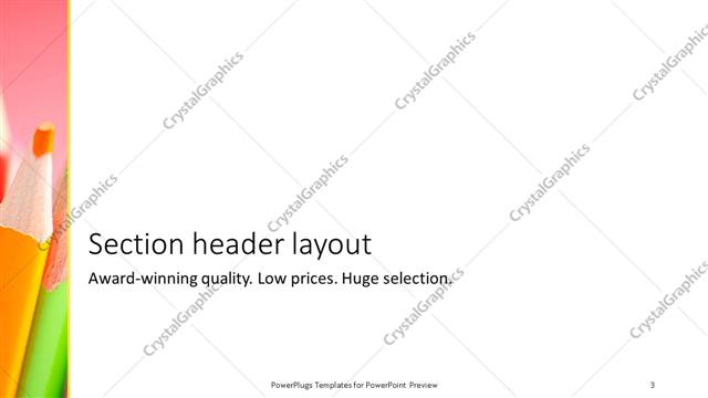Section Header presentation slide layout