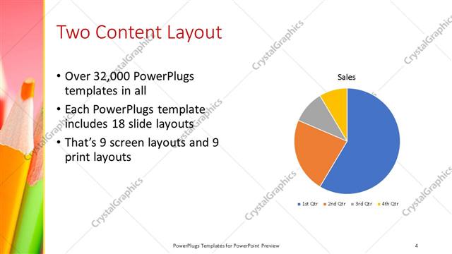Two Content presentation slide layout