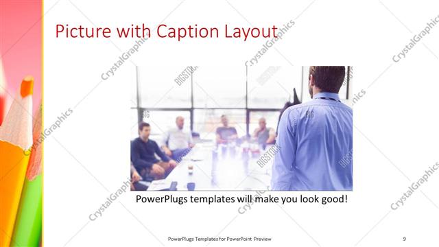 Picture with Caption presentation slide layout