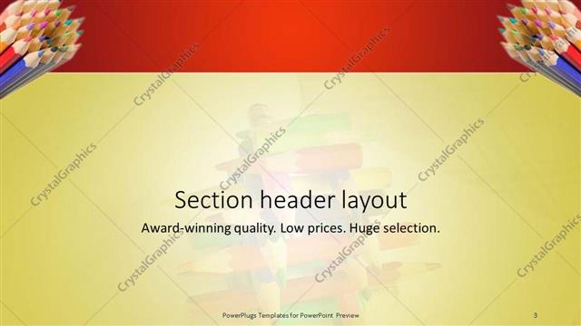 Section Header presentation slide layout