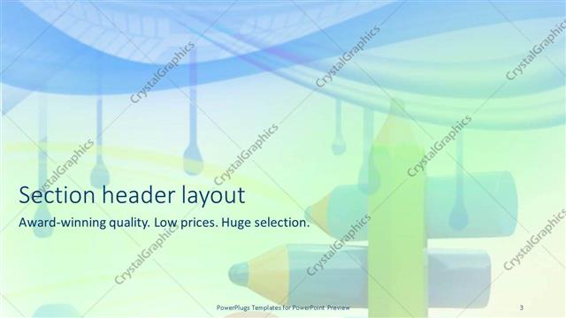 Section Header presentation slide layout