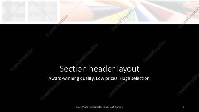 Section Header presentation slide layout