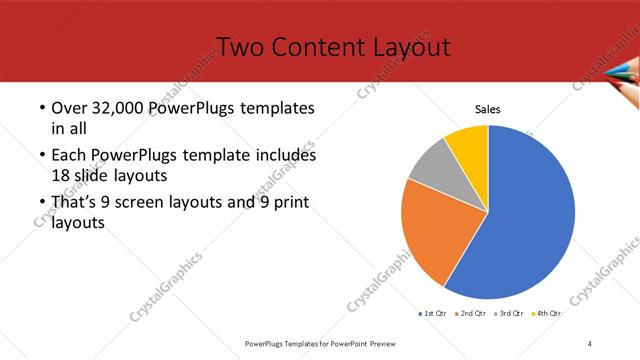 Two Content presentation slide layout