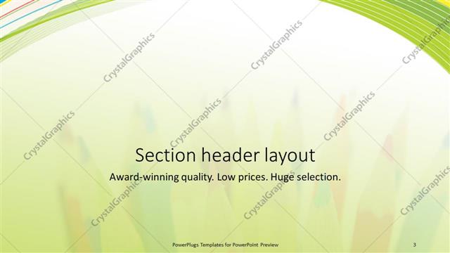 Section Header presentation slide layout