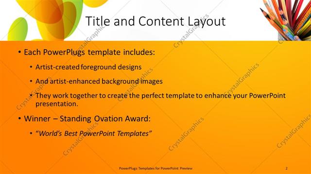 Title and Content presentation slide layout