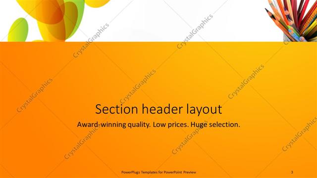 Section Header presentation slide layout