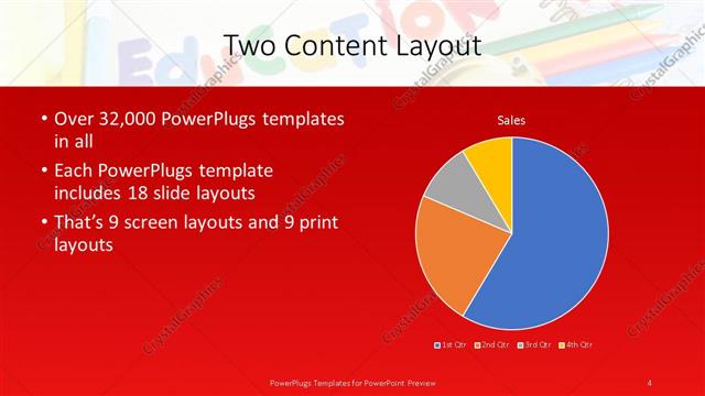 Two Content presentation slide layout