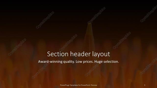 Section Header presentation slide layout