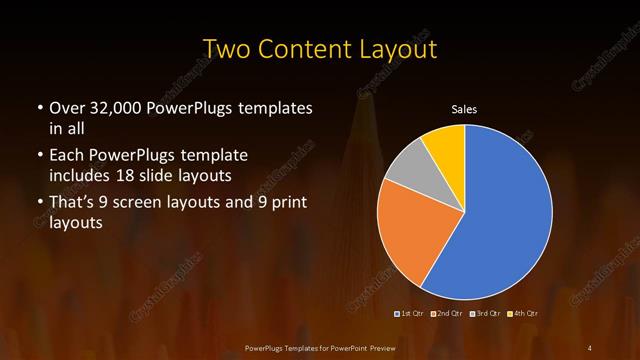 Two Content presentation slide layout