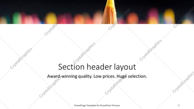 Section Header presentation slide layout
