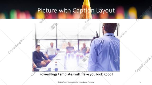 Picture with Caption presentation slide layout