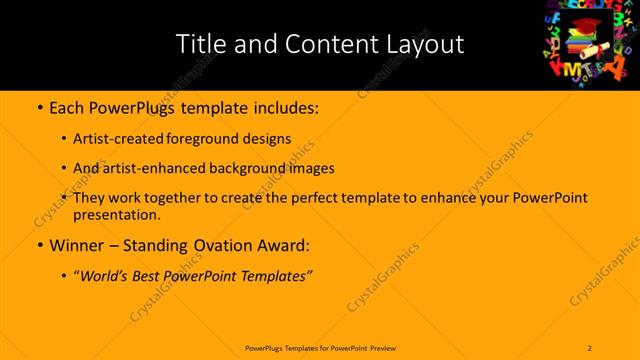 Title and Content presentation slide layout