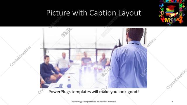 Picture with Caption presentation slide layout