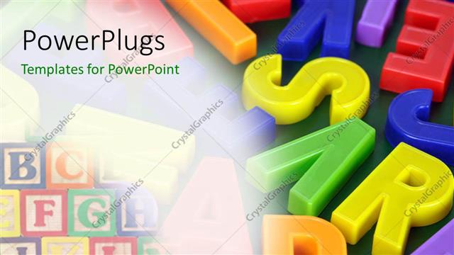  Presentation with alphabet - A number of colorful alphabets with place for text