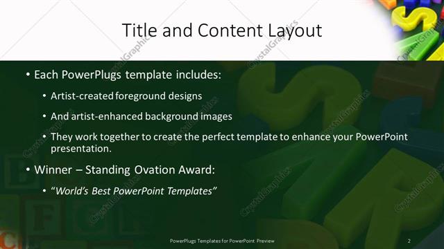 Title and Content presentation slide layout