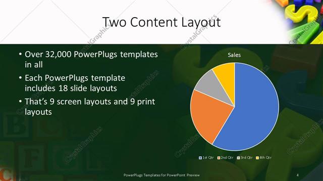 Two Content presentation slide layout
