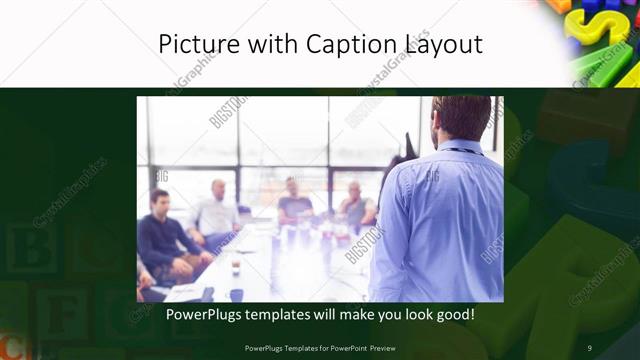 Picture with Caption presentation slide layout