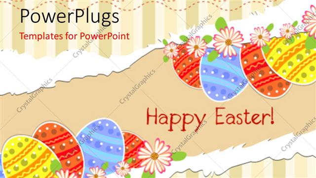  Presentation with balloons - A number of colorful balloons and the message of happy Easter