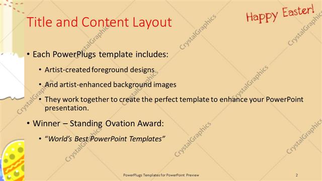 Title and Content presentation slide layout