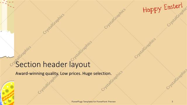Section Header presentation slide layout