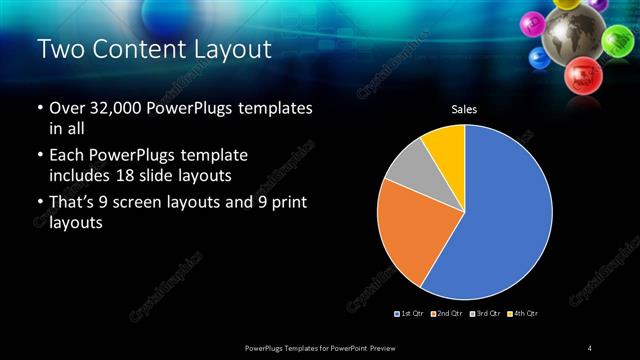 Two Content presentation slide layout