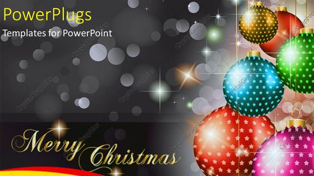  Presentation with classic - A number of colorful balls with grayish background