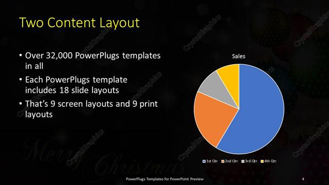 Two Content presentation slide layout