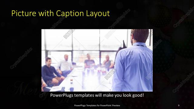 Picture with Caption presentation slide layout