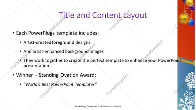 Title and Content presentation slide layout