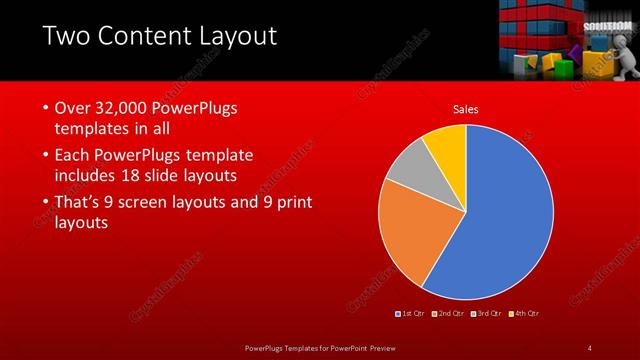 Two Content presentation slide layout
