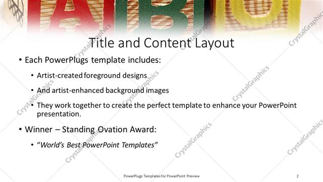 Title and Content presentation slide layout
