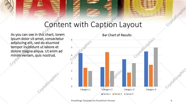 Content with Caption presentation slide layout