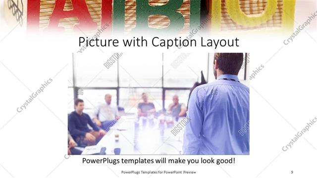 Picture with Caption presentation slide layout