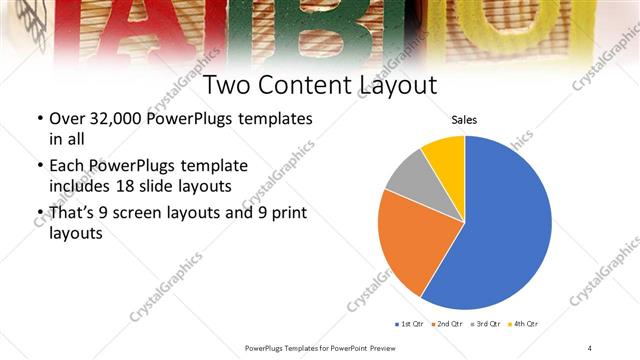 Two Content presentation slide layout