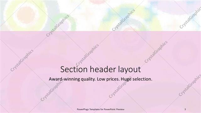 Section Header presentation slide layout