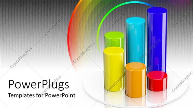  Presentation with cylindrical - A number of colorful cylindrical shapes