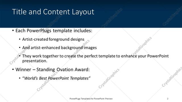 Title and Content presentation slide layout