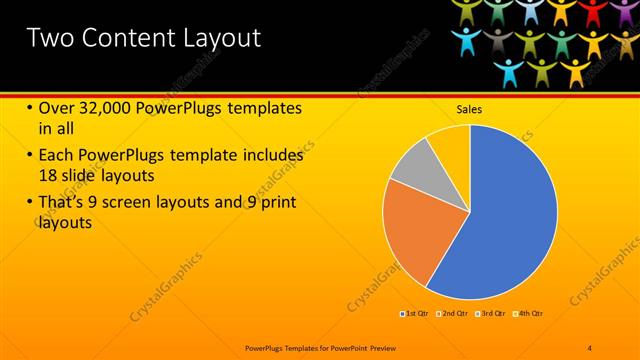 Two Content presentation slide layout