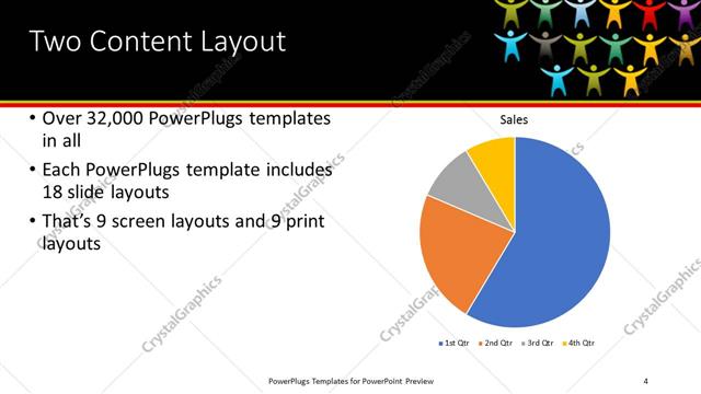 Two Content presentation slide layout