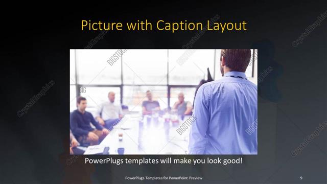 Picture with Caption presentation slide layout