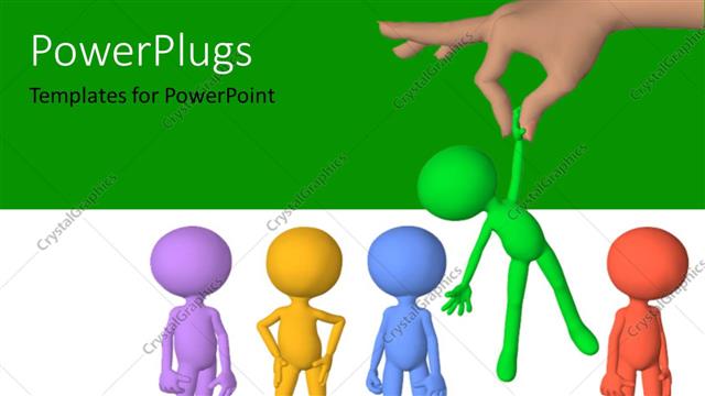  Presentation with find - A number of colorful figures with greenish background