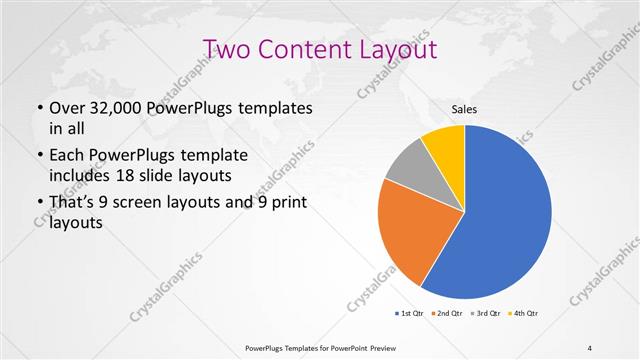 Two Content presentation slide layout