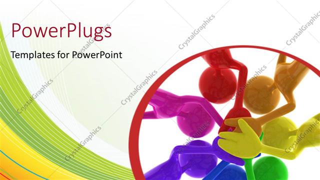  Presentation with colorful - A number of colorful figures with white background