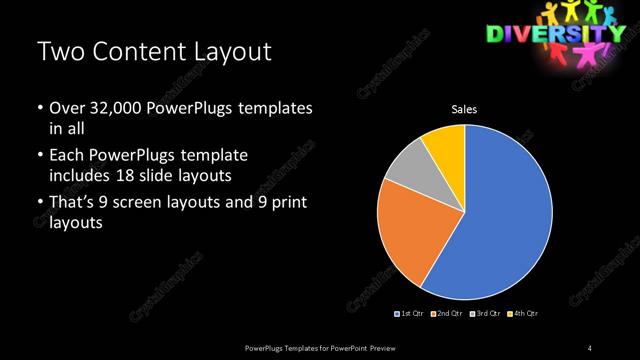 Two Content presentation slide layout