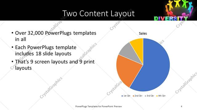 Two Content presentation slide layout