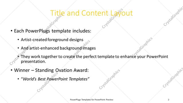 Title and Content presentation slide layout