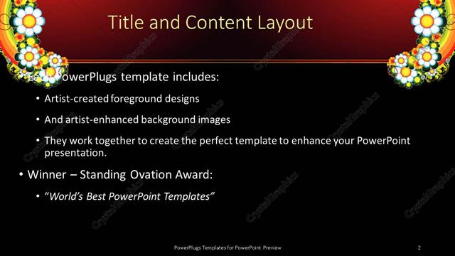 Title and Content presentation slide layout
