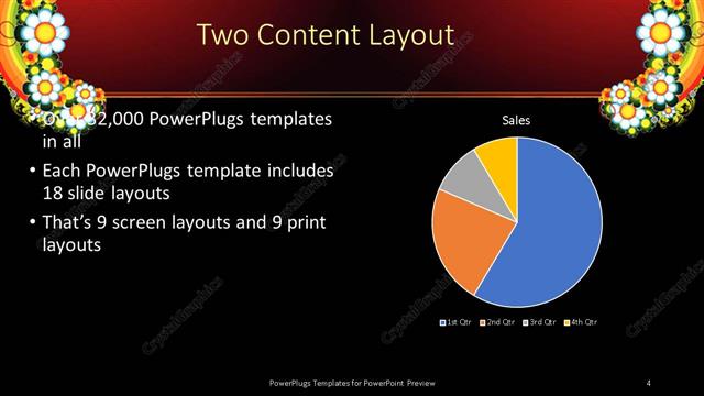 Two Content presentation slide layout